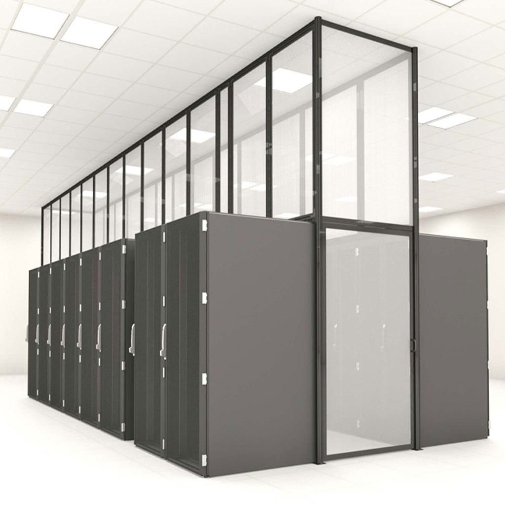 Hot Aisle Containment Data Center Servers